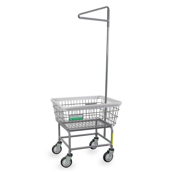 Antimicrobial Laundry Cart W/ Single Pole Rack | Wire Laundry Carts | R ...