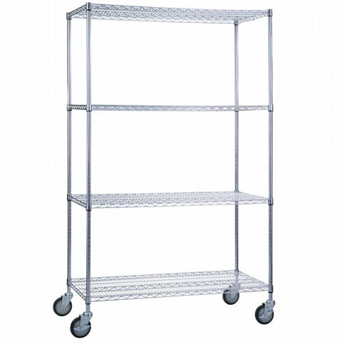 Stainless Steel Wire Shelving Unit - 48 x 18 x 72