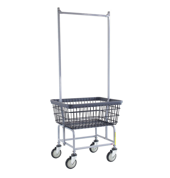 Dura-Seven™ Laundry Cart w/ Double Pole Rack | R&B Wire