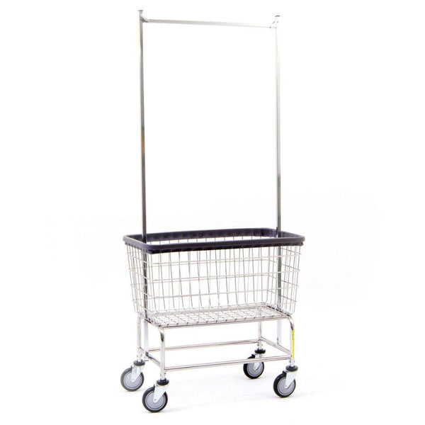 Large Capacity Laundry Cart w/ Double Pole Rack | R&B Wire