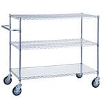 Triple Shelf Utility Cart w/ Solid Bottom 24 x 48
